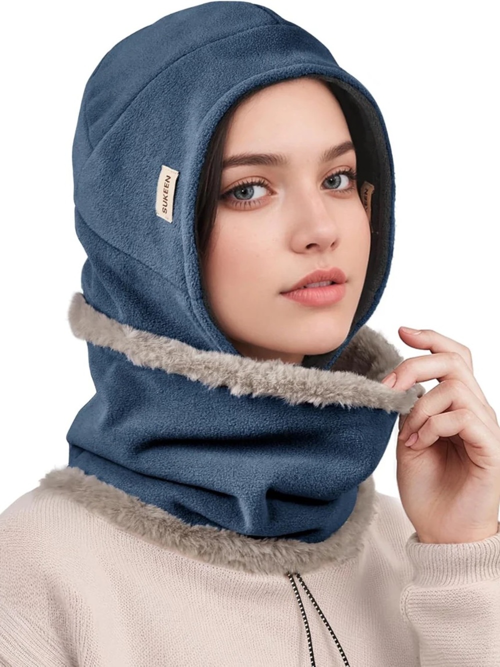 Sukeen Winter Hats with Thick Fleece Scarf Set - unisex